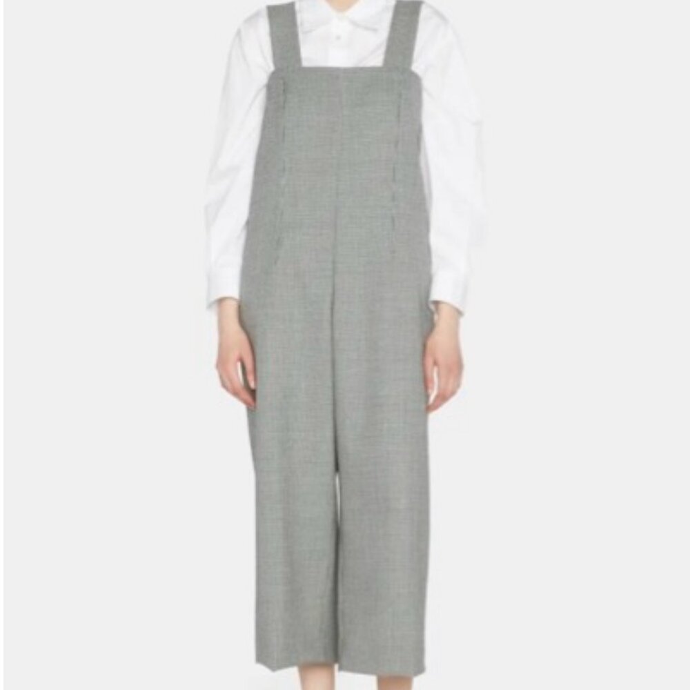 Comme Des Garcons Houndstooth Square-Neck Wool Jumpsuit - Large